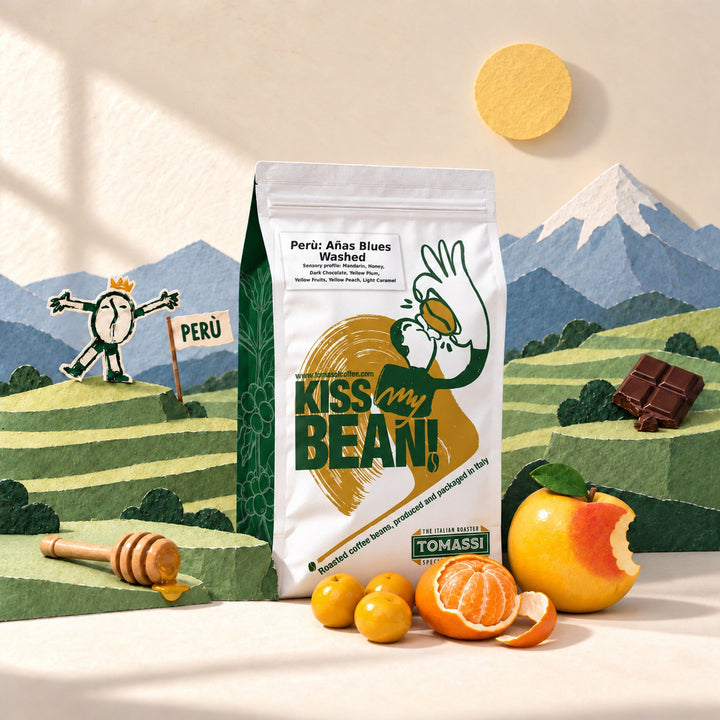 Caffè specialty Perù Añas Blues Washed, Cajamarca, in grani e macinato – Tomassi Coffee